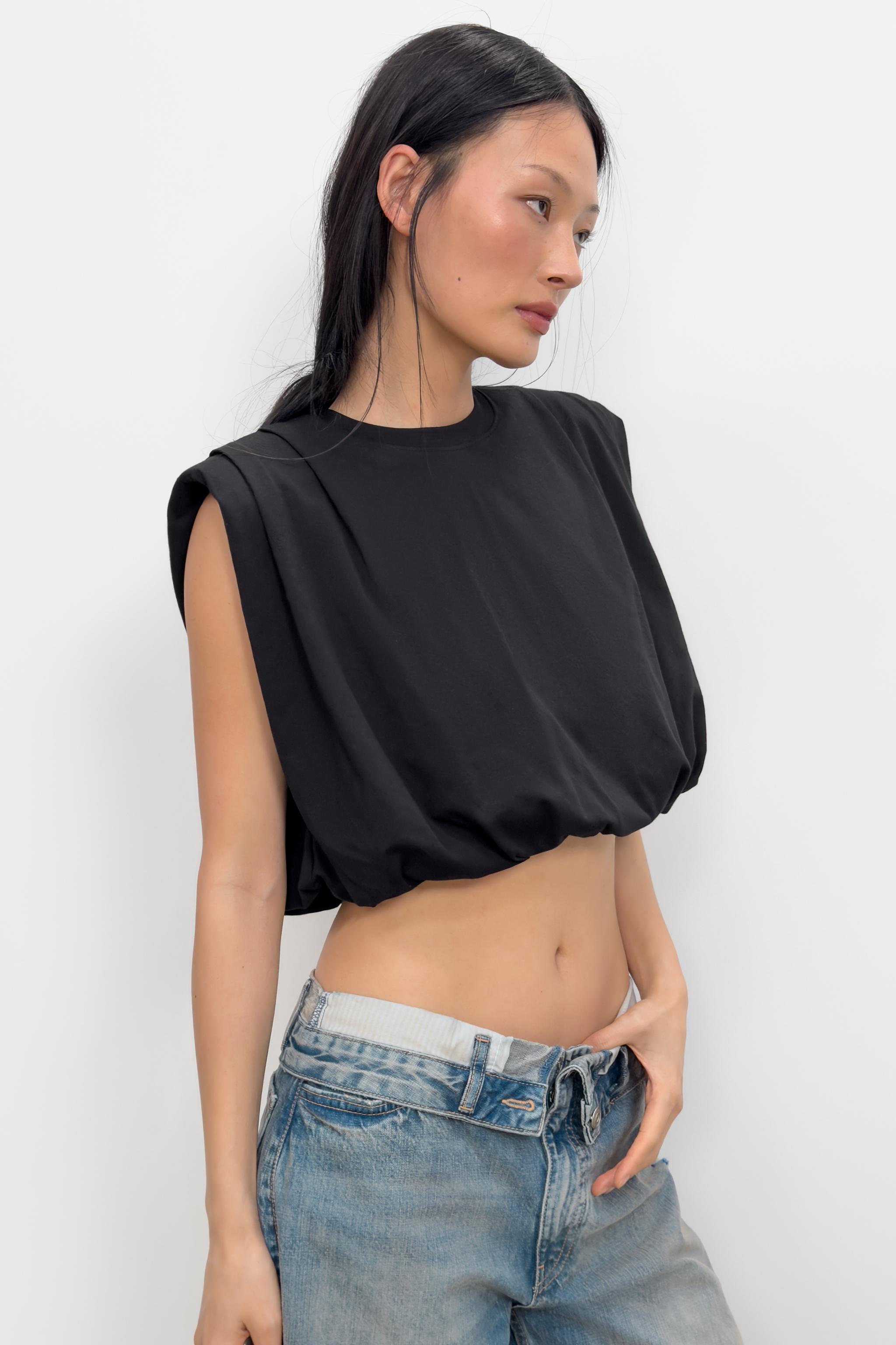 BALLOON SHOULDER PAD TOP